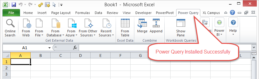 Power query in excel 2016